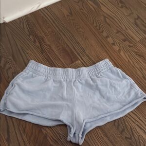 Garage Blue Sweat Shorts Elastic Waistband